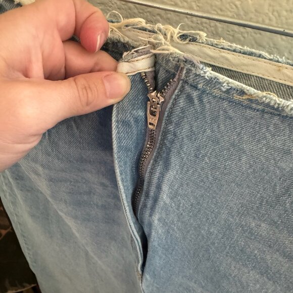 Mango Raw Hem Denim Skirt Size Small - Picture 6 of 7